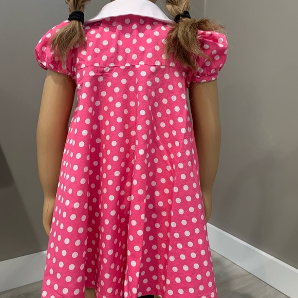 Toddler Pink/White Polka Dot Dress! - Picture 6 of 7